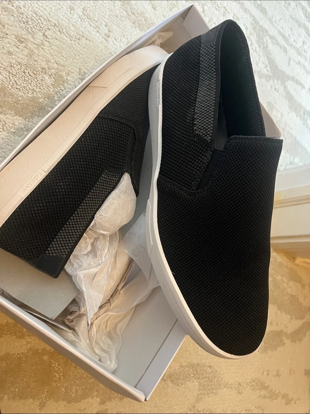 Calvin Klein Black Slip-On Knit Loafer